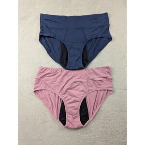 Innersy Womens High Waisted Period Underwear 2 Pair Pink Blue XL WU324017D50XL